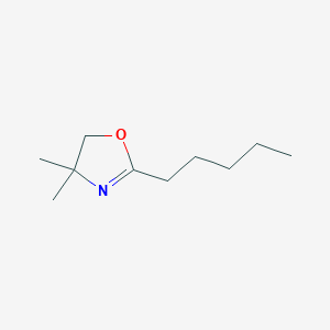 molecular formula C10H19NO B8569582 4,4-Dimethyl-2-pentyl-4,5-dihydro-1,3-oxazole CAS No. 55011-28-4