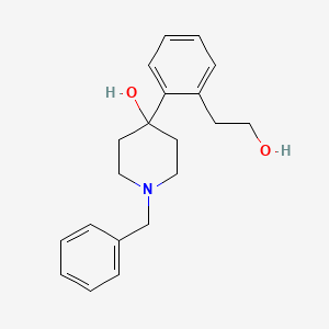 molecular formula C20H25NO2 B8569584 4-[2-(Hydroxyethyl)phenyl]-1-benzylpiperidin-4-ol 