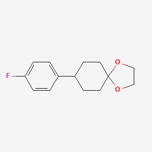 molecular formula C14H17FO2 B8569590 8-(4-Fluorophenyl)-1,4-dioxaspiro[4.5]decane 