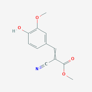 molecular formula C12H11NO4 B8569599 Methyl 2-Cyano-3-(4-Hydroxy-3-Methoxyphenyl)-2-Propenoate 