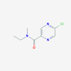 molecular formula C8H10ClN3O B8569606 5-chloro-N-ethyl-N-methylpyrazine-2-carboxamide 