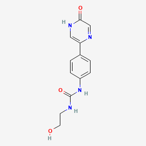 N-(2-Hydroxyethyl)-N'-[4-(5-oxo-4,5-dihydropyrazin-2-yl)phenyl]urea