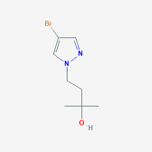 molecular formula C8H13BrN2O B8569619 4-(4-bromo-1H-pyrazol-1-yl)-2-methylbutan-2-ol 