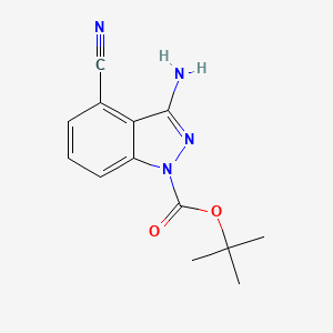 1,1-Dimethylethyl 3-amino-4-cyano-1H-indazole-1-carboxylate