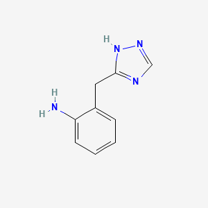 molecular formula C9H10N4 B8569677 3-(o-Aminobenzyl)-1,2,4-triazole 