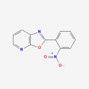molecular formula C12H7N3O3 B8569707 2-(2-Nitrophenyl)oxazolo[5,4-b]pyridine 