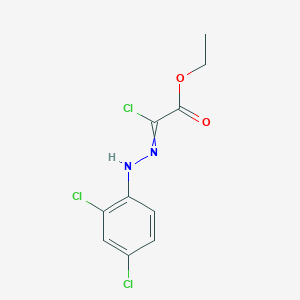 molecular formula C10H9Cl3N2O2 B8569713 Ethyl chloro[(2,4-dichlorophenyl)hydrazono]acetate 