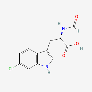 molecular formula C12H11ClN2O3 B8569727 N-formyl-6-chlorotryptophan CAS No. 57233-87-1