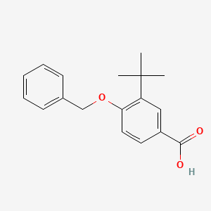 molecular formula C18H20O3 B8569736 4-(Benzyloxy)-3-(tert-butyl)benzoic acid 