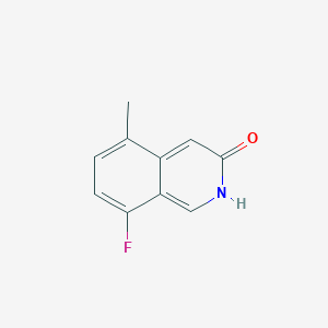 molecular formula C10H8FNO B8569756 8-Fluoro-5-methylisoquinolin-3-ol 
