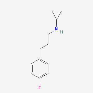 molecular formula C12H16FN B8569788 N-cyclopropyl-3-(4-fluorophenyl)propylamine 