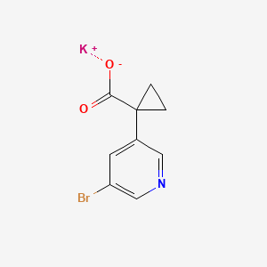 molecular formula C9H7BrKNO2 B8569789 Potassium 1-(5-bromopyridin-3-yl)cyclopropanecarboxylate 