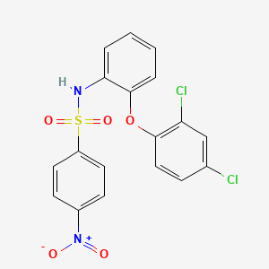 molecular formula C18H12Cl2N2O5S B8569812 N-[2-(2,4-dichlorophenoxy)phenyl]-4-nitrobenzenesulfonamide CAS No. 827579-42-0