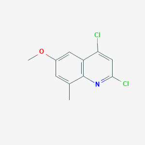 molecular formula C11H9Cl2NO B8569828 2,4-Dichloro-6-methoxy-8-methyl-quinoline 