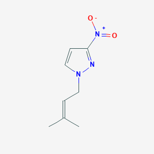 molecular formula C8H11N3O2 B8569860 1-(3-Methylbut-2-enyl)-3-nitro-1H-pyrazole 
