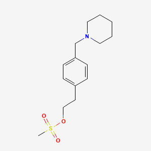 molecular formula C15H23NO3S B8569891 Methanesulfonic acid 2-(4-piperidin-1-ylmethylphenyl)ethyl ester 
