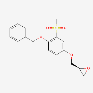 molecular formula C17H18O5S B8569897 (2S)-2-{[4-(Benzyloxy)-3-(methanesulfonyl)phenoxy]methyl}oxirane CAS No. 344567-13-1