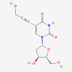 molecular formula C12H14N2O6 B8569905 2'-Deoxy-5-(3-hydroxyprop-1-yn-1-yl)uridine CAS No. 77875-99-1