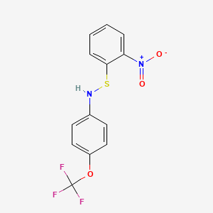molecular formula C13H9F3N2O3S B8569923 N-[(2-Nitrophenyl)sulfanyl]-4-(trifluoromethoxy)aniline CAS No. 88693-51-0