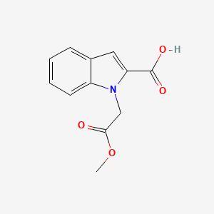 molecular formula C12H11NO4 B8569928 1-(Methoxycarbonylmethyl)-2-indolecarboxylic acid 