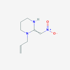 molecular formula C8H13N3O2 B8569952 2-(Nitromethylidene)-1-(prop-2-en-1-yl)hexahydropyrimidine CAS No. 56611-90-6