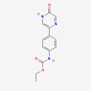 molecular formula C13H13N3O3 B8569953 Ethyl [4-(5-oxo-4,5-dihydropyrazin-2-yl)phenyl]carbamate CAS No. 89541-74-2
