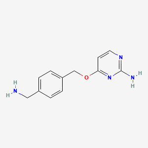 molecular formula C12H14N4O B8569985 4-((4-(Aminomethyl)benzyl)oxy)pyrimidin-2-amine 