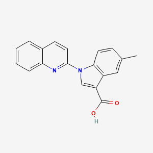 molecular formula C19H14N2O2 B8570005 5-Methyl-1-(quinolin-2-yl)-1H-indole-3-carboxylic acid CAS No. 649550-74-3