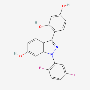 4-(1-(2,5-Difluorophenyl)-6-hydroxy-1H-indazol-3-yl)benzene-1,3-diol
