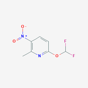 molecular formula C7H6F2N2O3 B8570030 Pyridine, 6-(difluoromethoxy)-2-methyl-3-nitro- 