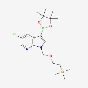 5-chloro-3-(tetramethyl-1,3,2-dioxaborolan-2-yl)-1-{[2-(trimethylsilyl)ethoxy]methyl}-1H-pyrrolo[2,3-b]pyridine