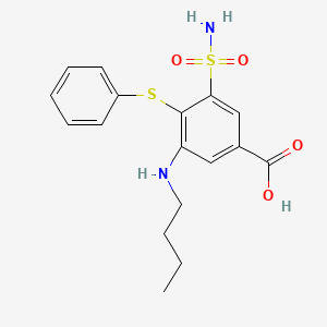 3-(Butylamino)-4-(phenylsulfanyl)-5-sulfamoylbenzoic acid