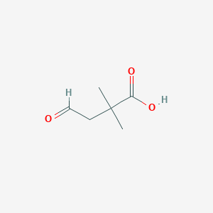 molecular formula C6H10O3 B8570072 2,2-Dimethyl-4-oxobutanoic acid 