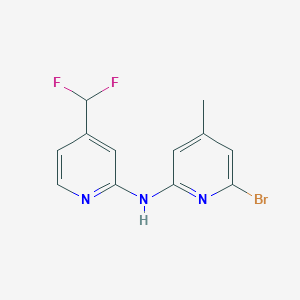molecular formula C12H10BrF2N3 B8570103 6-bromo-N-(4-(difluoromethyl)pyridine-2-yl)-4-methylpyridine-2-amine 
