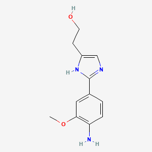 molecular formula C12H15N3O2 B8570118 2-[2-(4-amino-3-methoxyphenyl)-1H-imidazol-5-yl]ethanol 