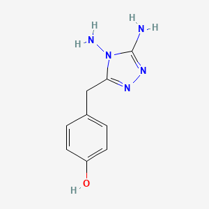 molecular formula C9H11N5O B8570119 4-[(4,5-Diamino-4H-1,2,4-triazol-3-yl)methyl]phenol CAS No. 828911-25-7