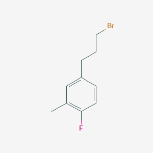 molecular formula C10H12BrF B8570125 1-(3-Bromopropyl)-4-fluoro-3-methylbenzene 