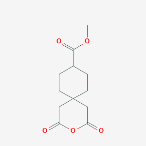 molecular formula C12H16O5 B8570141 Methyl 2,4-dioxo-3-oxaspiro[5.5]undecane-9-carboxylate CAS No. 21915-24-2