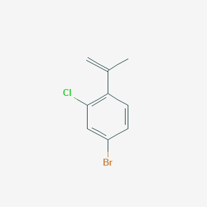 molecular formula C9H8BrCl B8570175 4-Bromo-2-chloro-1-isopropenylbenzene 