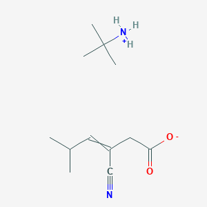 molecular formula C12H22N2O2 B8570185 2-Methylpropan-2-aminium 3-cyano-5-methylhex-3-enoate CAS No. 604784-44-3