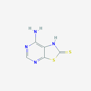molecular formula C5H4N4S2 B8570192 7-Amino[1,3]thiazolo[5,4-d]pyrimidine-2(1H)-thione CAS No. 6314-20-1