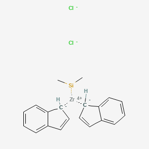molecular formula C20H20Cl2SiZr B8570243 Dimethylsilylbis(indenyl) zirconium dichloride 