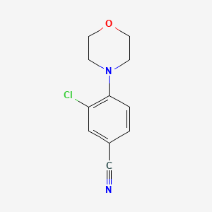 molecular formula C11H11ClN2O B8570285 3-Chloro-4-morpholin-4-yl-benzonitrile 