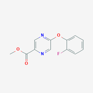 molecular formula C12H9FN2O3 B8570298 5-(2-Fluoro-phenoxy)-pyrazine-2-carboxylic acid methyl ester 