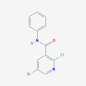 molecular formula C12H8BrClN2O B8570481 5-bromo-2-chloro-N-phenylnicotinamide 