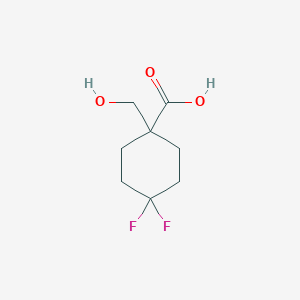 4,4-Difluoro-1-(hydroxymethyl)cyclohexanecarboxylic acid
