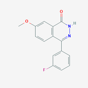 molecular formula C15H11FN2O2 B8570533 4-(3-fluorophenyl)-7-methoxyphthalazin-1(2H)-one 