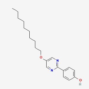 molecular formula C20H28N2O2 B8570543 4-[5-(Decyloxy)pyrimidin-2(1H)-ylidene]cyclohexa-2,5-dien-1-one CAS No. 110203-06-0