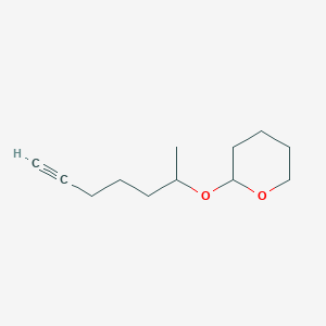molecular formula C12H20O2 B8570551 2-[(Hept-6-yn-2-yl)oxy]oxane CAS No. 86423-96-3