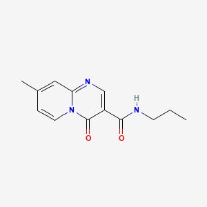 molecular formula C13H15N3O2 B8570552 4H-Pyrido(1,2-a)pyrimidine-3-carboxamide, 8-methyl-4-oxo-N-propyl- CAS No. 125055-70-1